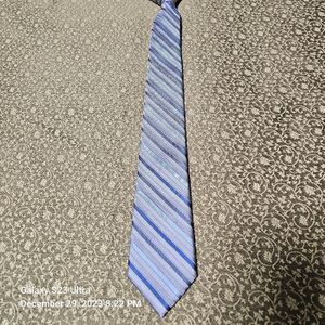 Calvin Klein Big Boy Diagonal Stripe Tie, 100% Silk